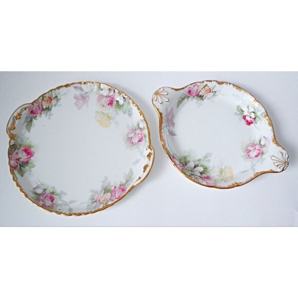Antique Nippon London Crockery Tea Set For Two Tea Cup & Saucer Tidbit Plates - Picture 5 of 7